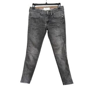 Stella McCartney Grey Washed Denim Low-Rise Skinny Ankle Grazer Jeans Size 25